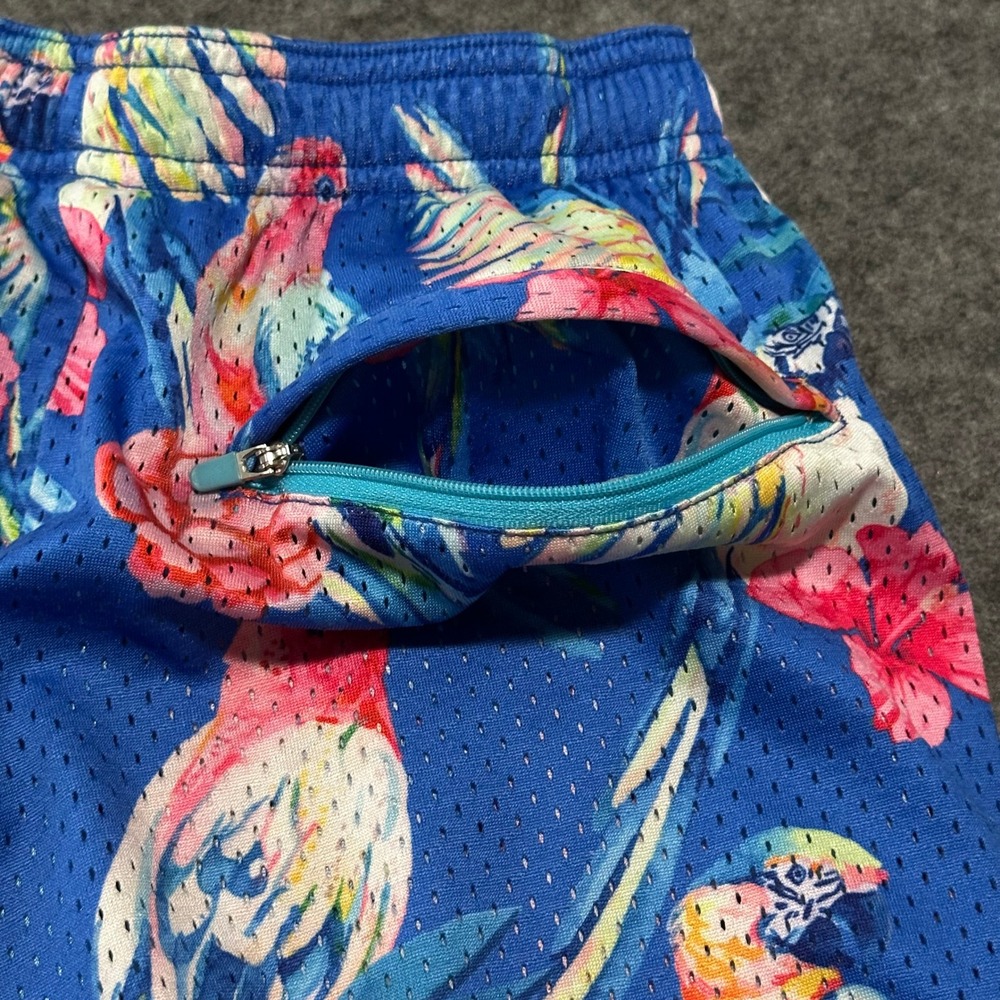 Chubbies Athletic Shorts Mens S Multicolor Parrot Mesh Activewear Preppy - Picture 5 of 13
